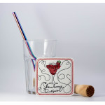 Stickdatei ITH - Untersetzer Strawberry Daiquiry